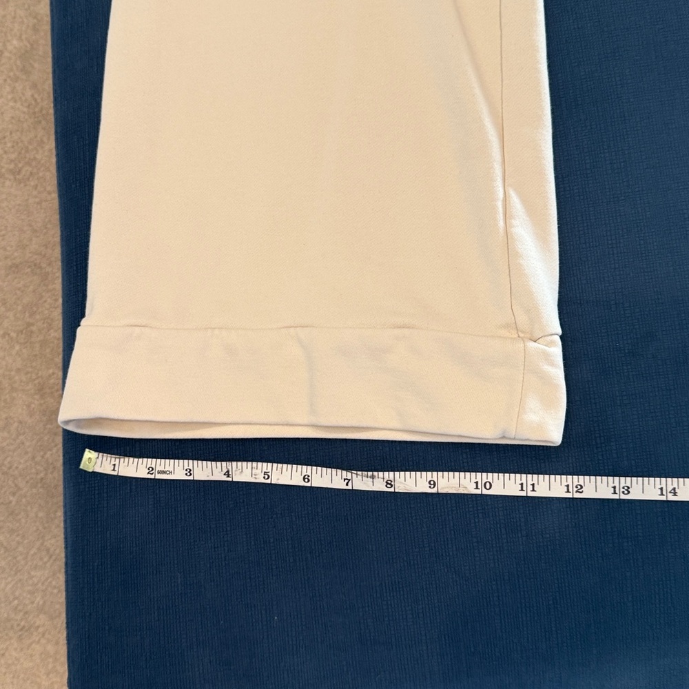 Cream Wide-Leg elevated sweatpants - Picture 8 of 9